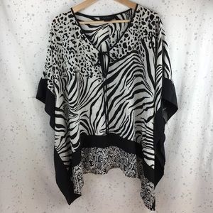 Karen Kane “Spot On” Scarf Top